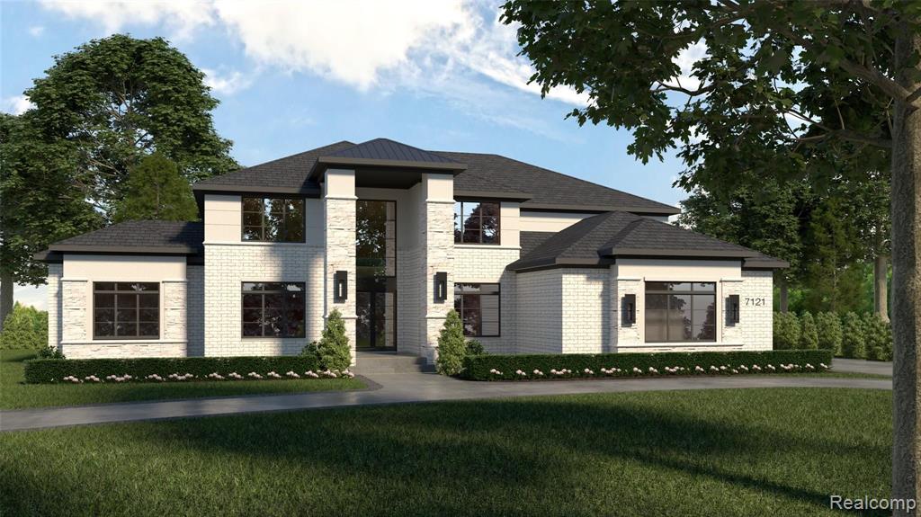 OPEN HOUSE TUE & WED 4-7 PM. GO TO 7121 MUERDALE, WEST BLOOMFIELD, MI 48322. Schedule a tour for a similar built home now till July 6th! *TO-BE-BUILT NEW CONSTRUCTION "THE ANGELA" BY AWARD WINNING SAPPHIRE LUXURY HOMES. This beautiful custom modern home is 4,500 sf, 5 bedrooms 4.1 baths, Bloomfield Hills schools with access to Pine Lake right across the street. There are 3 boat slips w/waiting list. Home features a 2 story grand foyer and 2 story great rm w/gas fireplace & tile surround. Hardwood t/o 1st floor w/tile in foyer. Gourmet kitchen w/custom cabinetry, quartz countertops, XL island, walk-in pantry, mud rm & Thermidor Appliances. 2nd fl owners ensuite retreat w/XL bath & WIC closets. Junior en-suite, jack & jill baths, may all be suites. 1st fl guest suite w/ full bath & WIC. 3 car side entry garage. Photos are of similarly built home & show upgrade options. Plans may be customized. You can view builders work by appointment, visit sapphireluxuryhomes for more info. Walkout lot. Other plans available, & may be customized!