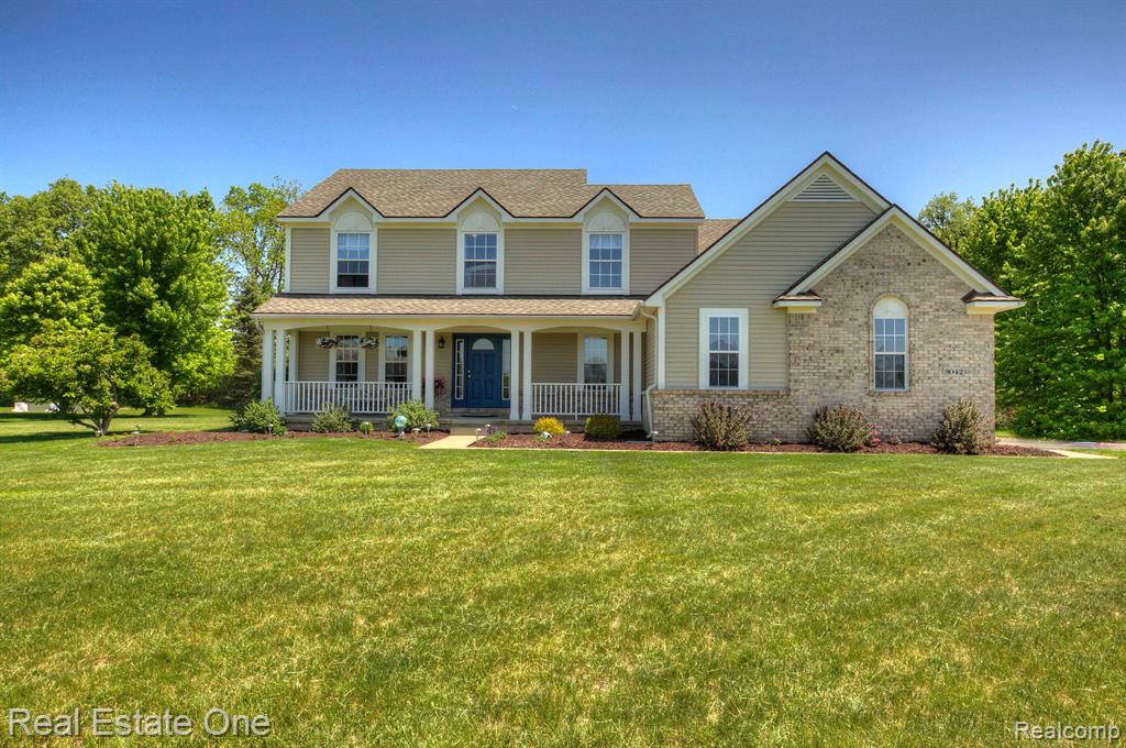 Welcome home ! One look and you will want to write an offer. This beautiful home sits towards the back of Island Hills Estates Sub and it has a beautiful lot. Main floor offers a family room with gas fireplace, amazing updated kitchen with a door wall leading to a large Trex deck, formal dining and living room, powder room, laundry room and gorgeous wood floors. All bedrooms are located upstairs. Primary Ste has jet tub, double sink vanity and tile shower, walk in closet and vaulted ceiling. Numerous updates: Completely repainted interior & exterior (2021), kitchen (2021), new flooring throughout (2021), roof (2013), Trex deck (2020-2021), water softener w/iron filter (2021), sump pump (2021), 1/2 bath remodeled. HURRY this home will not last.