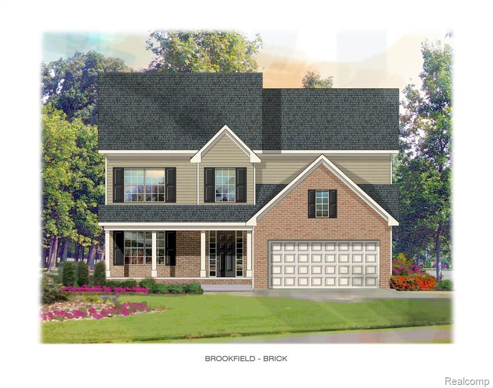New 2 story home under construction on premium site in Fox Creek of Brownstown. The Brookside II features 4 bedrooms, 2.5 baths. Family room, dining room, full basement, 2 car attached garage. Kitchen includes 36" upper cabinets, large island, range, microwave, dishwasher. Primary bedroom with large walk in closet and full bath. Covered front porch. Egress window in basement. Home warranty.