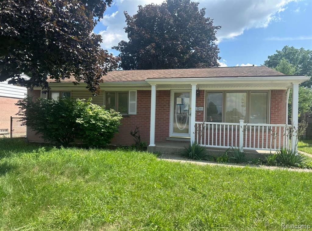 Brick ranch with detached garage. 3 bedroom 1 bath. Full part, finished basement. Covered front porch. Hard wood floors. Sliding glass door to fenced back yard.