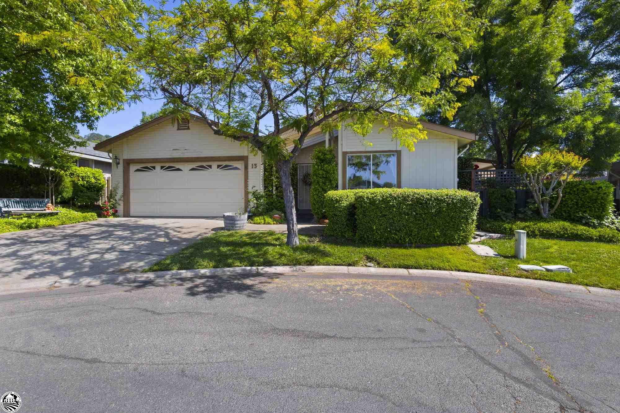 Impressively large home in the gated community of Sonora Hills. Bring your vision and grab a rare home with over 1900 SF and both side yards, including a workshop with power and ventilation! The 3rd bedroom is a den, modified with an add-on craft room. Located on a nice quiet cul-de-sac, with beautiful mature trees. The deck off the living room and master bedroom is shaded extensively, and built to last. The small deck off the formal dining area is a great spot to enjoy the evening with after-dinner drinks. Also included, just a few steps from the laundry room door, is a workshop with power, and a cute little covered porch. Part of Sonora Hills 55+ gated Senior Community